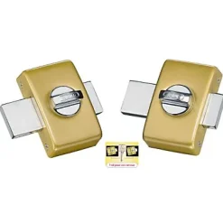 Abus 2 verrous à bouton sans vis bronze ø23 mm / 45 mm