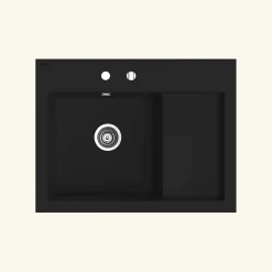 Cuisissimo Vidage automatique gain de place 1 bac CUIPD013 pour évier granit - Siphon gain de place