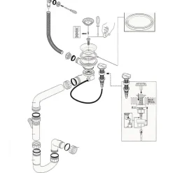 Cuisissimo Vidage automatique gain de place 1 bac CUIPD013 pour évier granit - Siphon gain de place