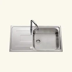 Cuisissimo Evacuation D'Évier-Vidage automatique gain de place 1 bac CUIPD033 pour évier inox - Siphon gain de place
