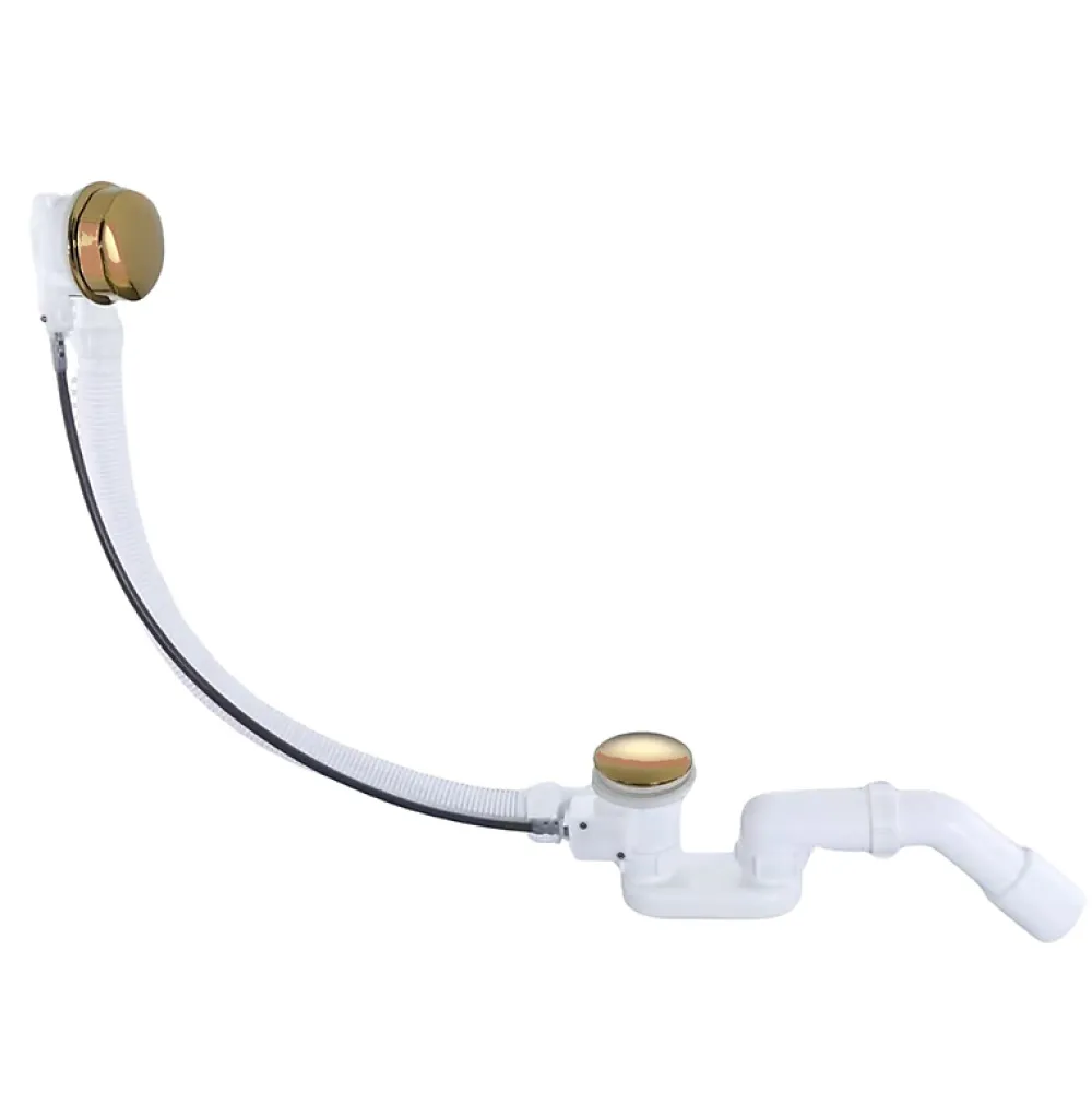 Otitec Vidage baignoire avec trop-plein - Bonde cooper brushed - Flexible