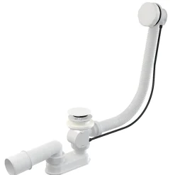 Otitec Evacuation De Baignoire-Vidage baignoire avec trop-plein - Bonde chrome - Flexible