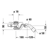 Duravit Vidage baignoire 28x8x45 cm latéral