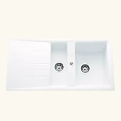 Cuisissimo Vidage manuel 2 bacs CUIPD129 - Siphon gain de place