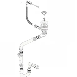 Cuisissimo Vidage manuel gain de place CUIPD036 pour évier granit 1 bac