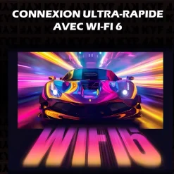 Kyf Décodeur Tnt, Télécommande Et Transmetteur-Vidéoprojecteur Android 13.0 FULL HD Design rétro pliable + Mini mur d'enceinte 20W bluetooth modulable 4-EN-1