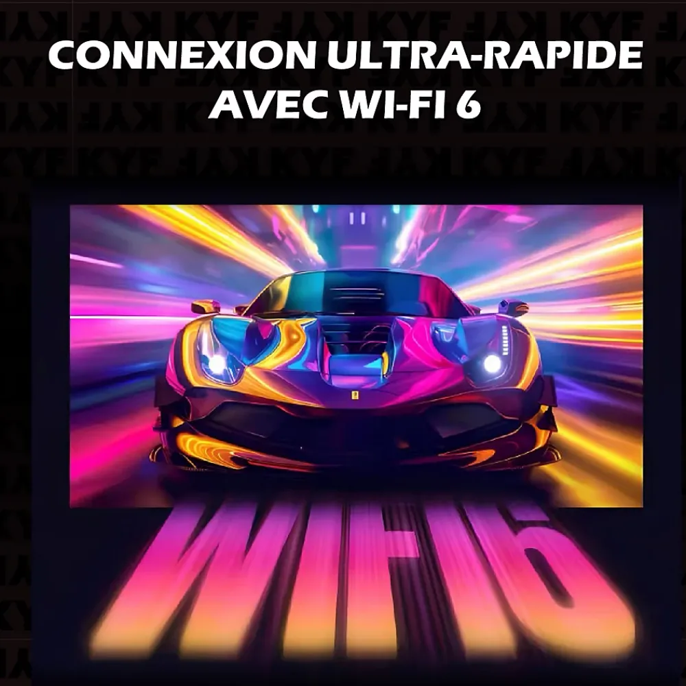Kyf Décodeur Tnt, Télécommande Et Transmetteur-Vidéoprojecteur Android 13.0 FULL HD Design rétro pliable + Mini mur d'enceinte 20W bluetooth modulable 4-EN-1