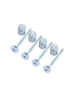 Vis Express Vis AMEUBLEMENT KIT 4 Boulon (vendu avec Ecrou) Cylindrique M6X80 Acier zingué - 1 pièce