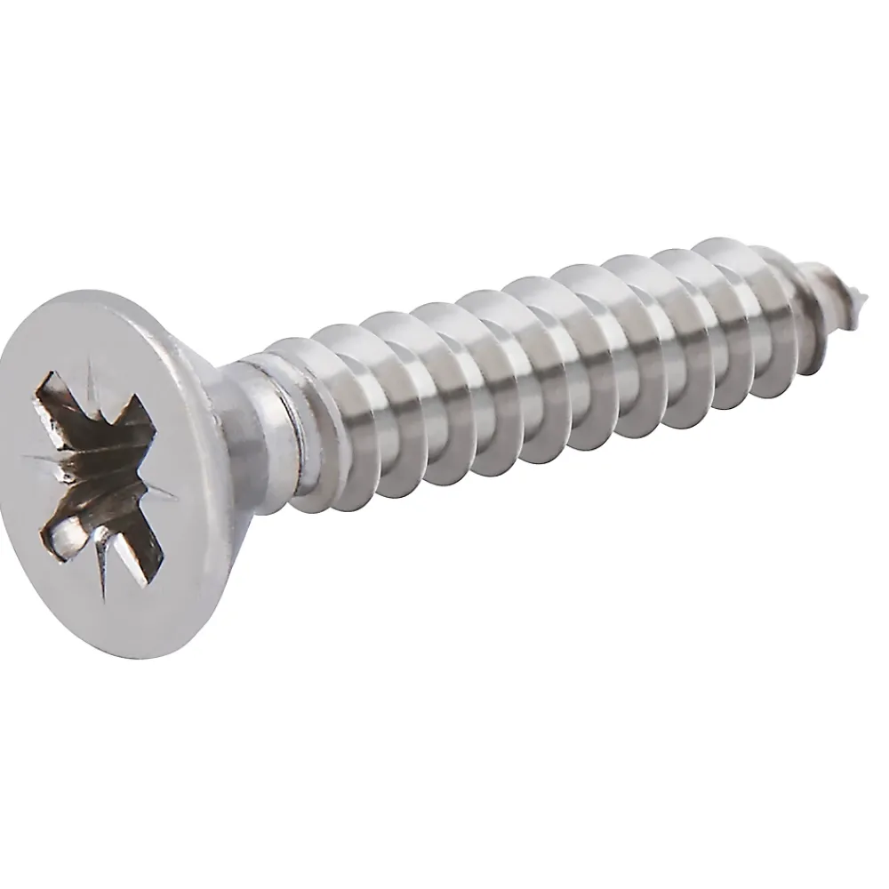 Diall Vis autoperceuses fraisées en acier inoxydable A2, 4,8x25 mm - 25 pièces