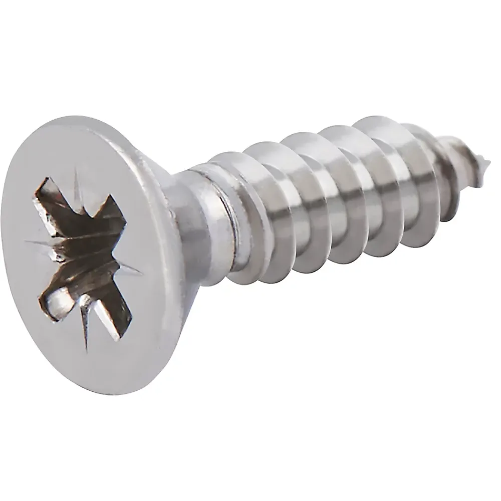 Diall Vis Pour Métal-Vis autoperceuses fraisées en acier inoxydable A2, 4,8x19 mm - 25 pièces