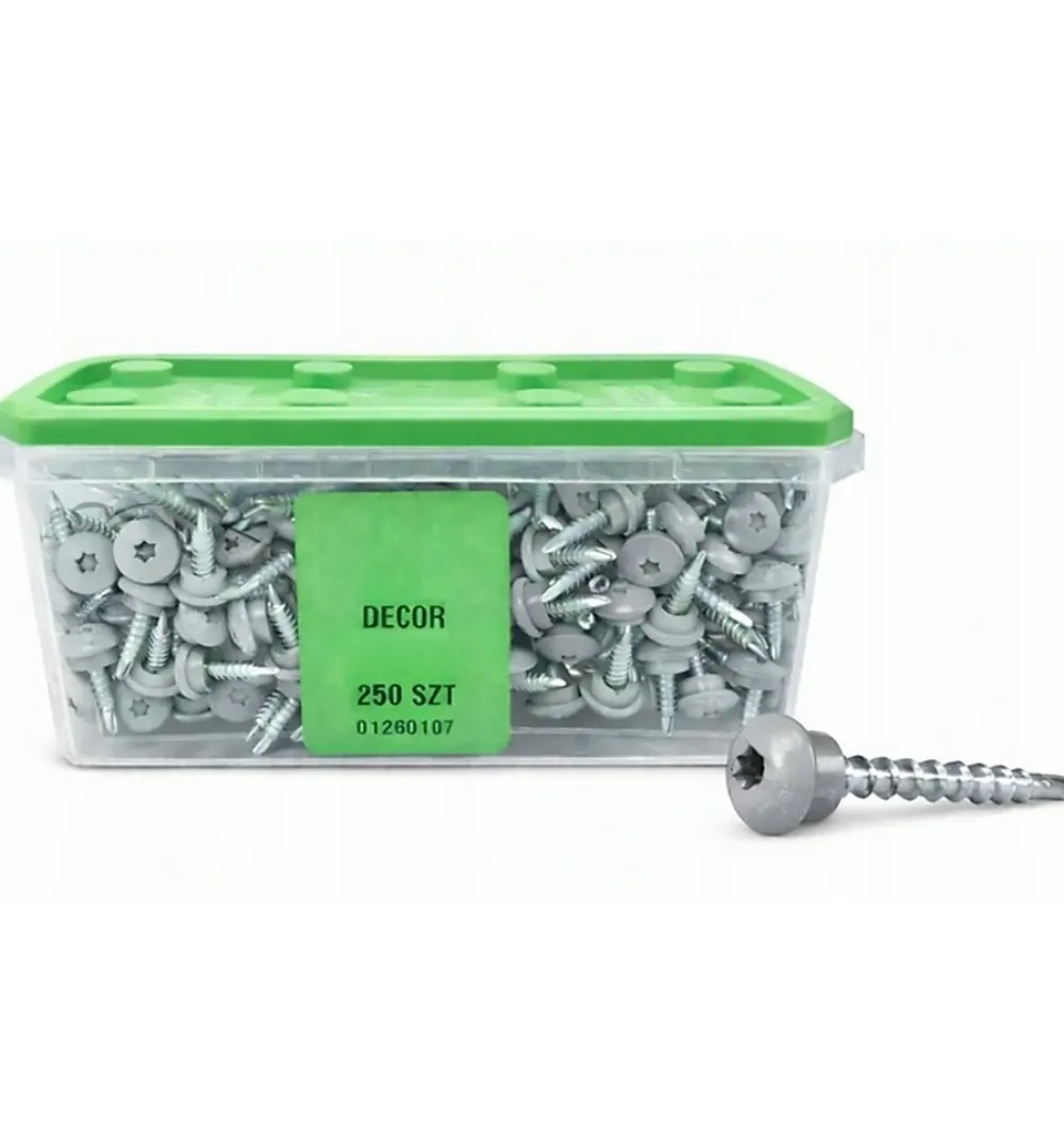 Essve Vis autoperceuses toiture EPDM pour bois TX25 RAL 9006 Aluminium blanc 4,8 x 35 mm 250 pièces