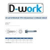D-Work Vis Pour Métal-500 Vis Autoperceuses Tête Hexagonale à Embase 4.2 x 31.7 mm - DIN 7504 K - Zingué blanc -