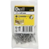 Diall Vis À Bois-Vis à bois cylindrique en acier inoxydable A4 pozidriv 4x25 mm - 20 pièces