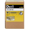 Diall Vis à bois en acier inoxydable A2 pozidriv 4x20 mm - 200 pièces