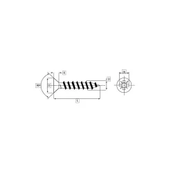 Lem Select Vis à bois et agglo 5 x 80 mm tête fraisée POZIDRIV (boîte de 200)