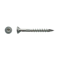 D-Work Vis Pour Terrasse-200 Vis Bois FX5 Tête Fraisée Torx F/Partiel 6 x 70 mm - Zingué blanc -