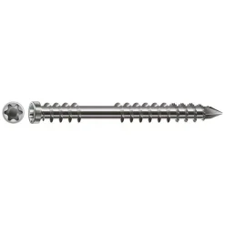 Spax Kit De Chevilles-Vis À Bois Pour Terrasse Tête Cylindrique Filetage De Fixation T-star Plus T25 Inox A2 (180 Pcs)-