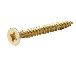 Diall Vis À Bois-Vis à bois pozidriv tête fraisée zinguée jaune 5x60 mm - 100 pièces