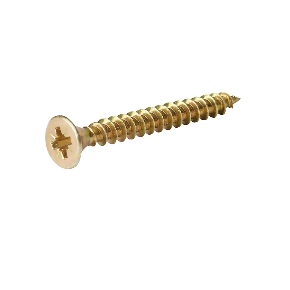 Diall Vis à bois pozidriv tête fraisée zinguée jaune 5x50 mm - 100 pièces