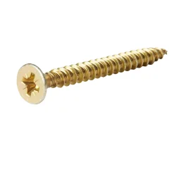 Diall Vis à bois pozidriv tête fraisée zinguée jaune 6x60 mm - 100 pièces
