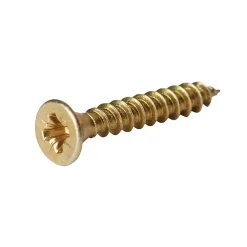 Diall Vis À Bois-Vis à bois pozidriv tête fraisée zinguée jaune 3,5x16 mm - 500 pièces