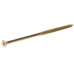 Diall Vis à bois pozidriv tête fraisée zinguée jaune 6x120 mm - 100 pièces