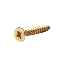 Diall Vis À Bois-Vis à bois pozidriv tête fraisée zinguée jaune 3.5x30 mm - 100 pièces