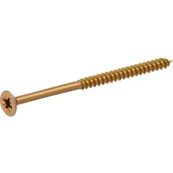 Diall Vis à bois pozidriv tête fraisée zinguée jaune 6x90 mm - 100 pièces
