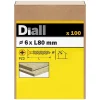 Diall Vis À Bois-Vis à bois pozidriv tête fraisée zinguée jaune 6x80 mm - 100 pièces