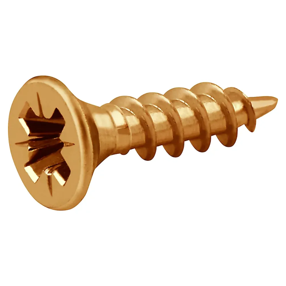 Diall Vis à bois pozidriv tête fraisée zinguée jaune 2.5x10 mm - 100 pièces