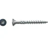 D-Work Vis Pour Terrasse-500 Vis Bois TK3 Tête Fraisée Crantée Torx F/Partiel 3.5 x 45 mm - Zingué blanc -