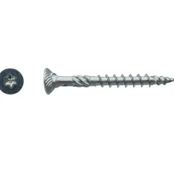 D-Work 200 Vis Bois TK3 Tête Fraisée Crantée Torx F/Partiel 5 x 90 mm - Zingué blanc -