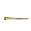D-Work Vis Pour Terrasse-200 Vis Bois Tête Fraisée Fendue 3.5 x 35 mm - Laiton -
