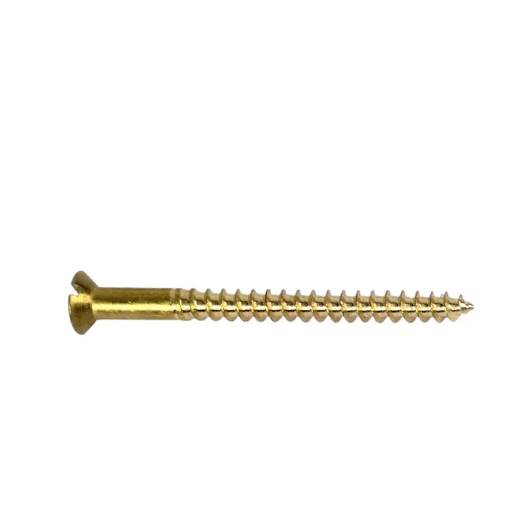 D-Work Vis Pour Terrasse-200 Vis Bois Tête Fraisée Fendue 3.5 x 35 mm - Laiton -