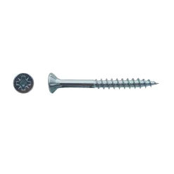 D-Work 500 Vis Bois Tête Fraisée Pozidriv F/Partiel 4.5 x 45 mm - Zingué blanc -