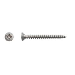 D-Work Vis Pour Terrasse-200 Vis Bois Tête Fraisée Pozidriv 3 x 25 mm - Inox A4 -