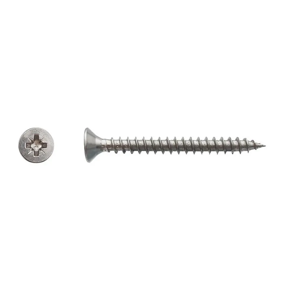 D-Work 100 Vis Bois Tête Fraisée Pozidriv 6 x 70 mm - Inox A4 -