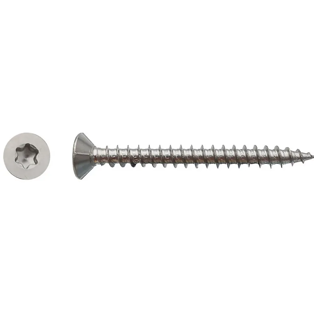 D-Work Vis Pour Terrasse-200 Vis Bois Tête Fraisée Torx T20 3.5 x 40 mm - Inox A2 -