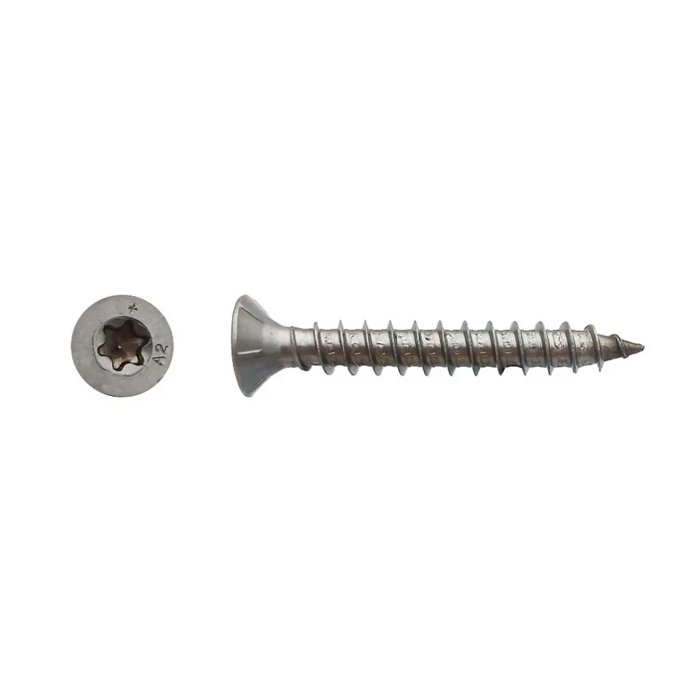 D-Work 50 Vis Bois Tête Fraisée Torx T40 8 x 120 mm - Inox A2 -