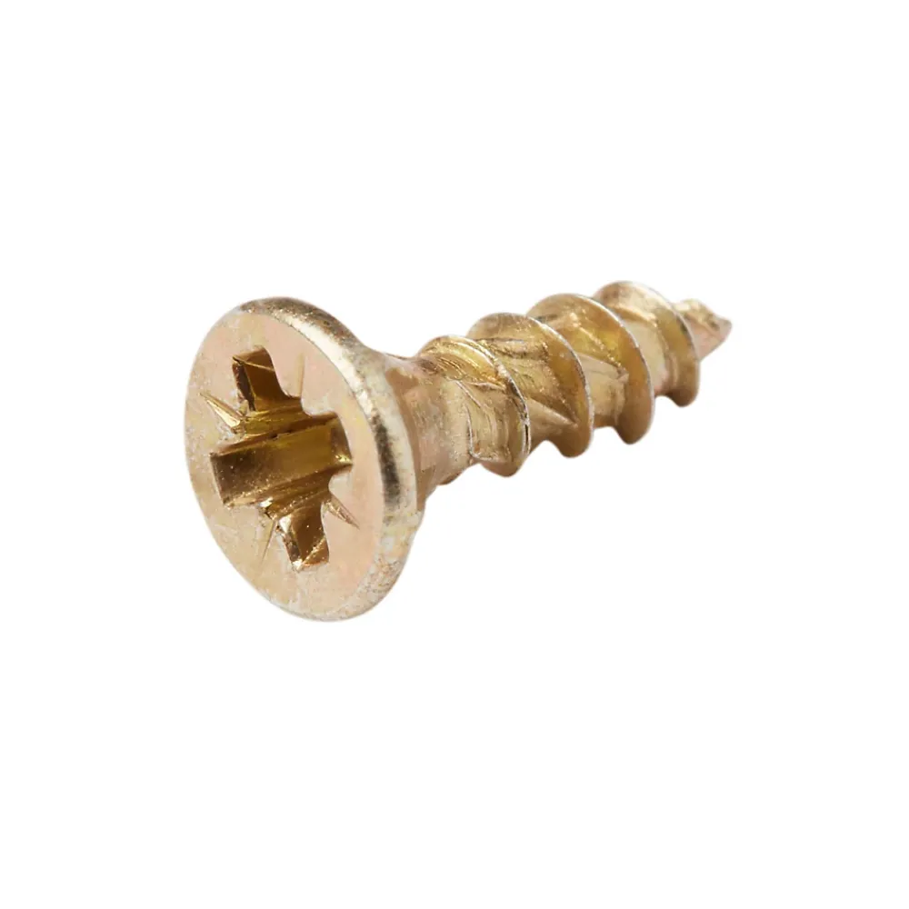 TurboDrive Vis À Bois-Vis à bois Premium pozidriv zinguée jaune 5x50 mm - 100 pièces