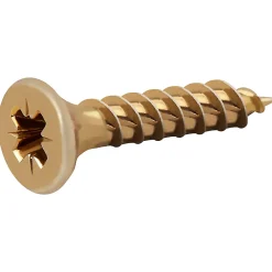 TurboDrive Vis à bois Premium pozidriv zinguée jaune 3x16 mm - 100 pièces