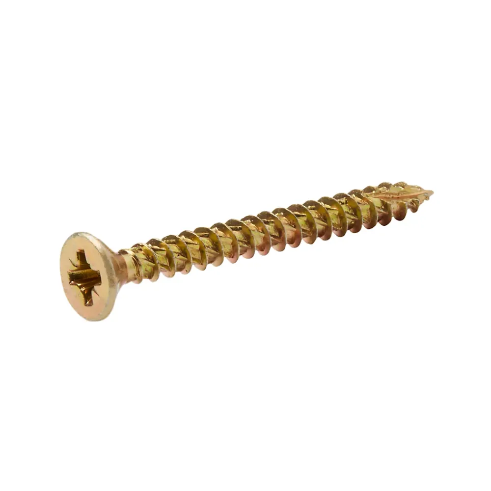 TurboDrive Vis À Bois-Vis à bois Premium pozidriv zinguée jaune 5x80 mm - 100 pièces
