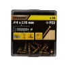 TurboDrive Vis À Bois-Vis à bois Premium pozidriv zinguée jaune 3.5x50 mm - 100 pièces