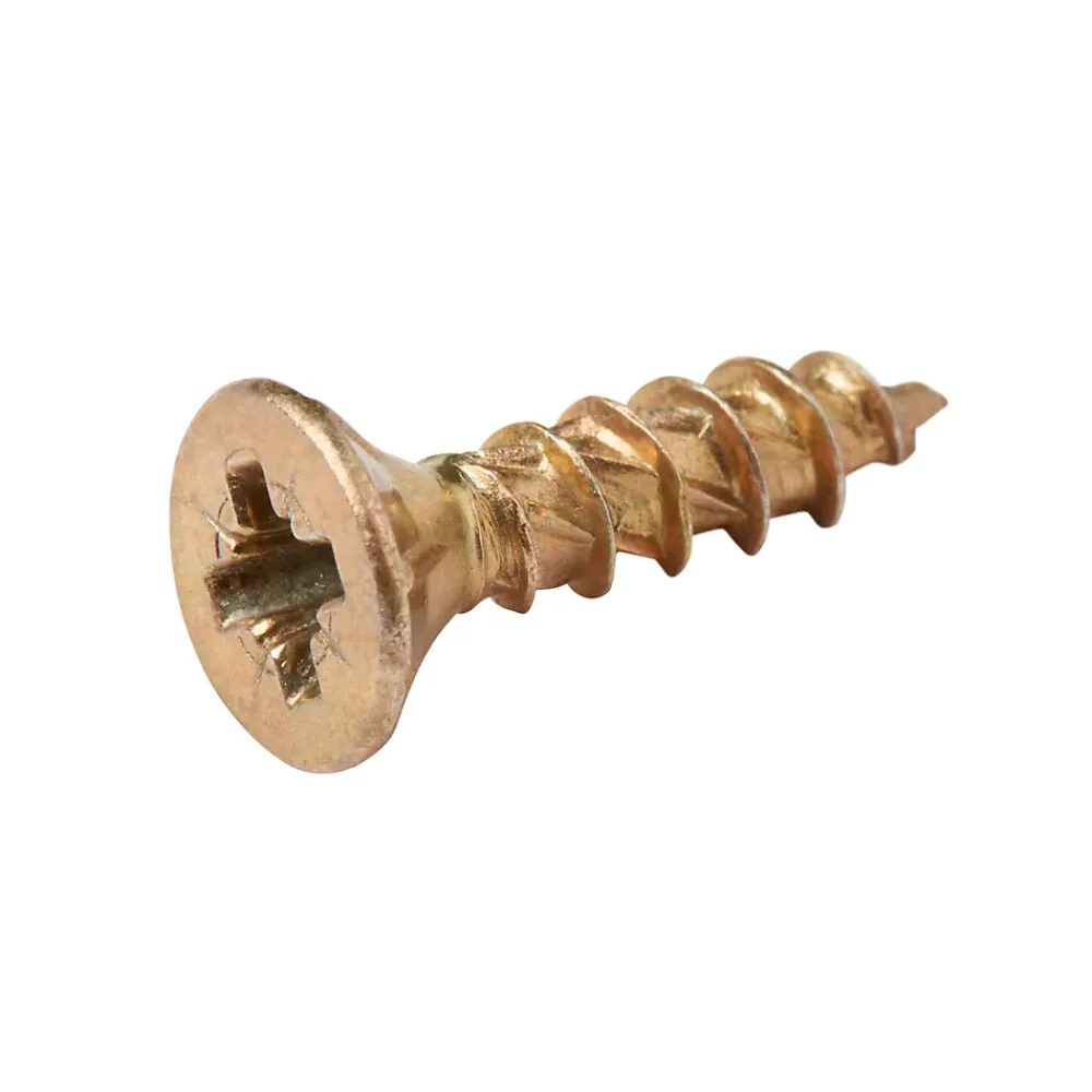 TurboDrive Vis À Bois-Vis à bois Premium pozidriv zinguée jaune 3.5x50 mm - 100 pièces