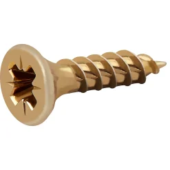 TurboDrive Vis à bois Premium pozidriv zinguée jaune 4x16 mm - 100 pièces