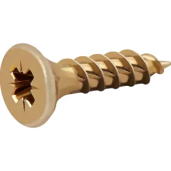 TurboDrive Vis À Bois-Vis à bois Premium pozidriv zinguée jaune 3x12 mm - 100 pièces