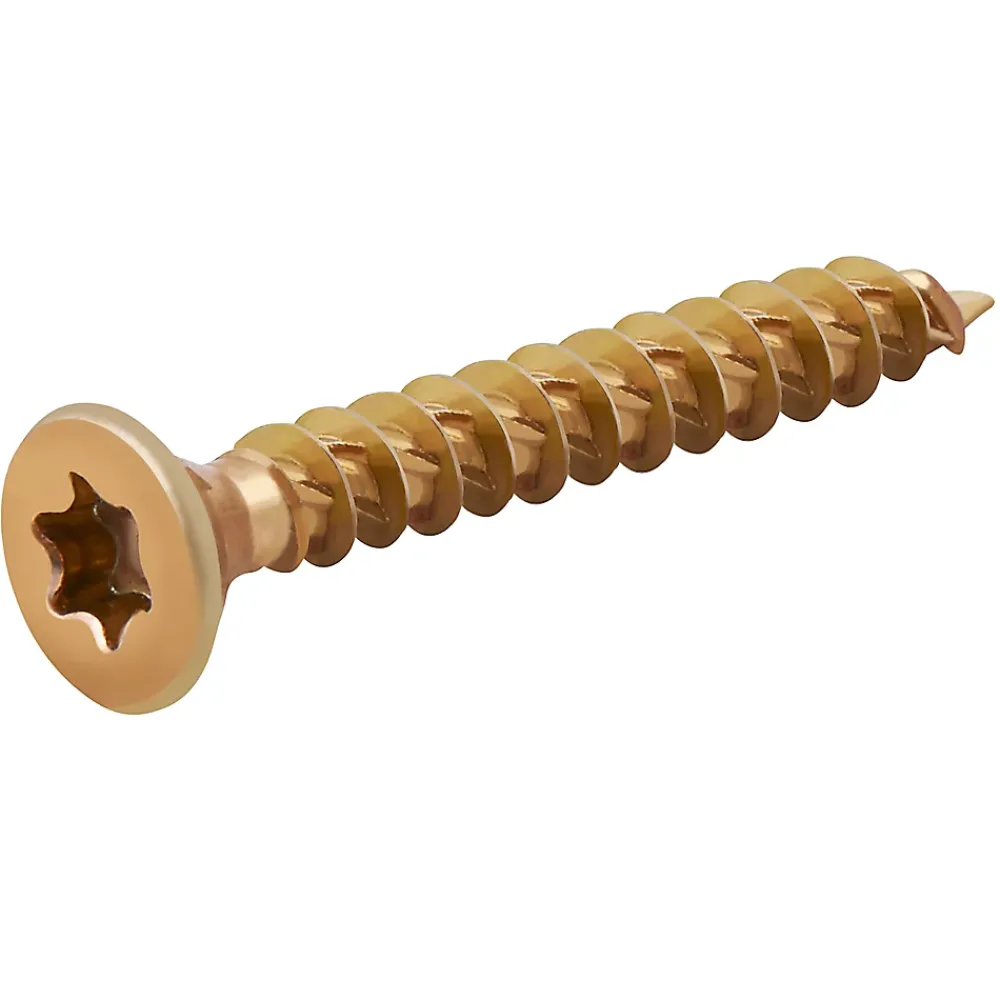 TurboDrive Vis à bois Premium torx zinguée jaune 4x30 mm - 100 pièces
