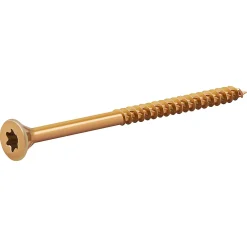 TurboDrive Vis À Bois-Vis à bois Premium torx zinguée jaune 5x80 mm - 100 pièces