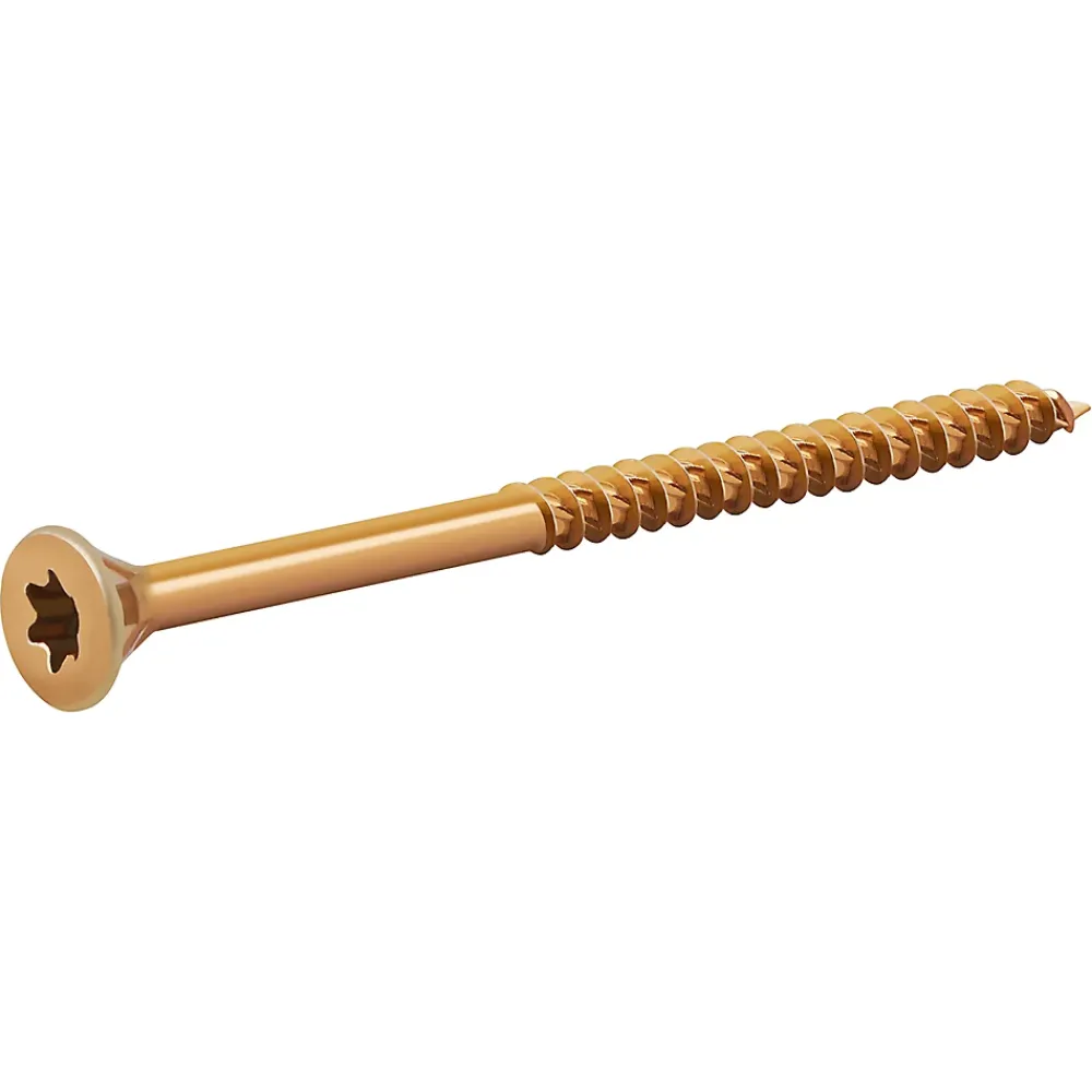 TurboDrive Vis À Bois-Vis à bois Premium torx zinguée jaune 5x80 mm - 100 pièces