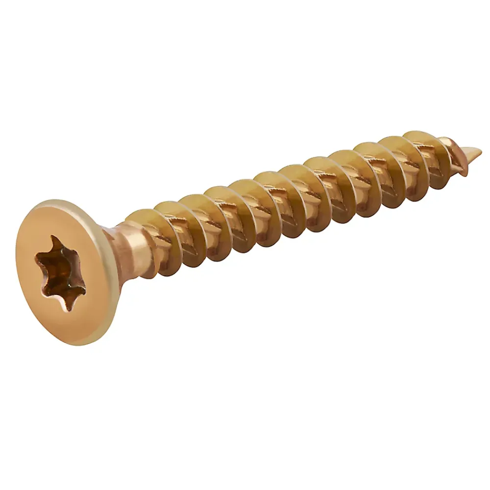 TurboDrive Vis à bois Premium torx zinguée jaune 3.5x25 mm - 100 pièces